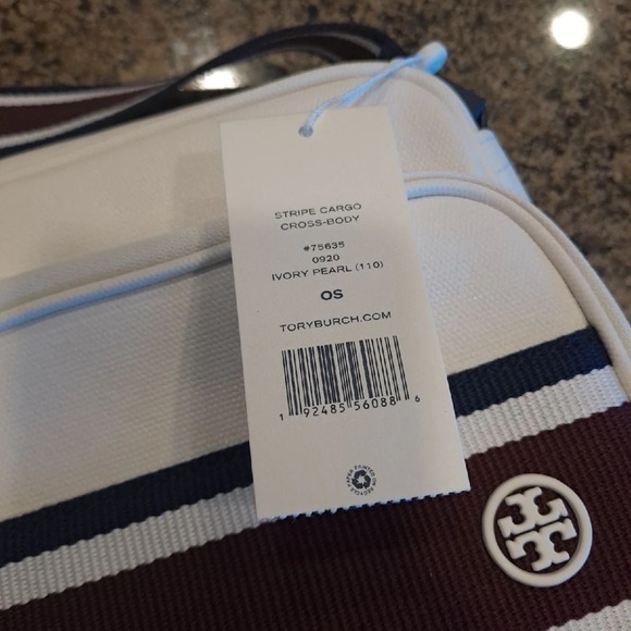 TORY BURCH CANVAS STRIPE CARGO CROSS-BODY - Picture 7 of 14